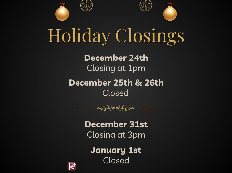 Holiday Closings