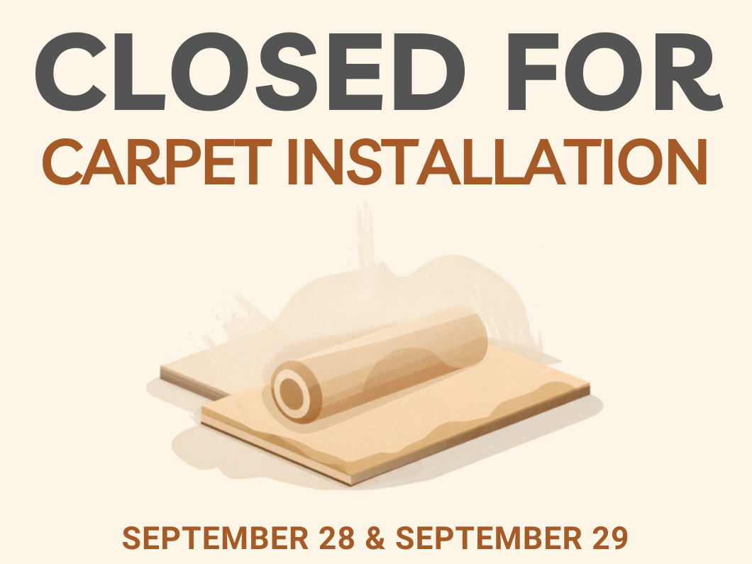 Closed Mon, Sept. 28   &   Tues, Sept. 29 