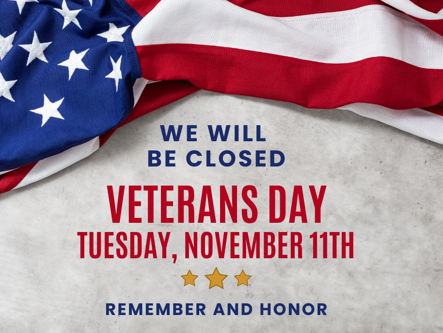 Closed Veterans Day